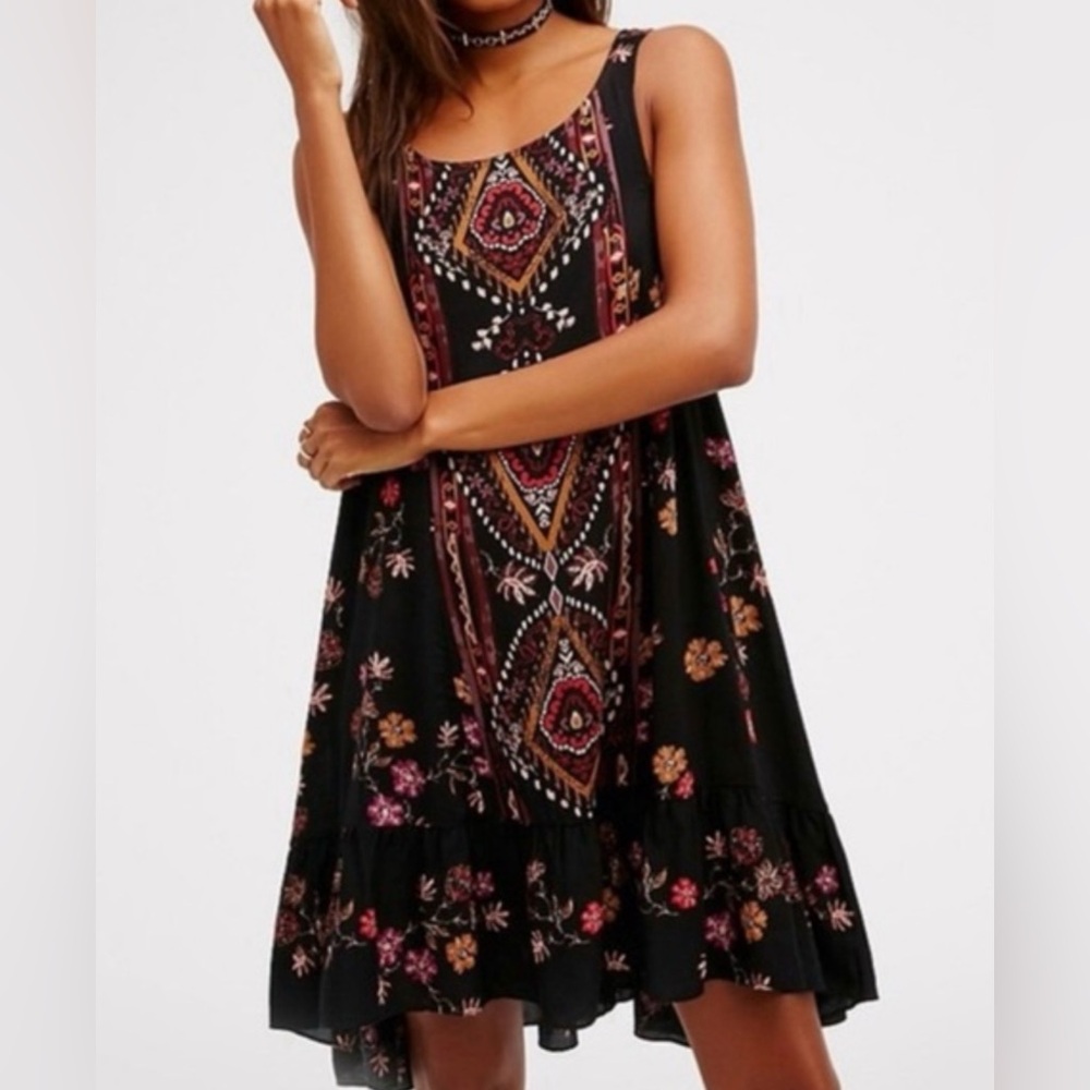 Free People Black Annka Slip Dress